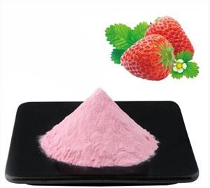 Zamrznite posušene jagode v prahu